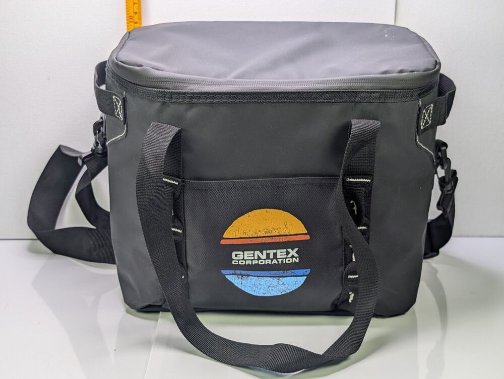 Gentex Corporation Insulated Cooler Lunch Bag Black Shoulder Tote Promotional